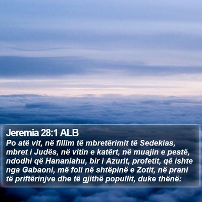 Jeremia 28:1 ALB Bible Verse Image