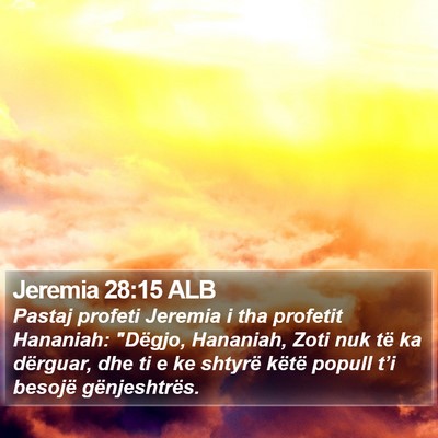 Jeremia 28:15 ALB Bible Verse Image