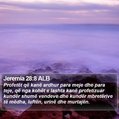 Jeremia 28:8 ALB Bible Verse Image