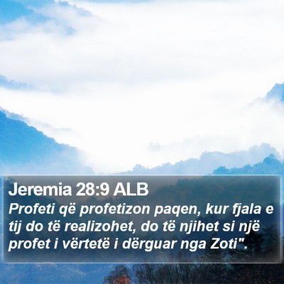 Jeremia 28:9 ALB Bible Verse Image