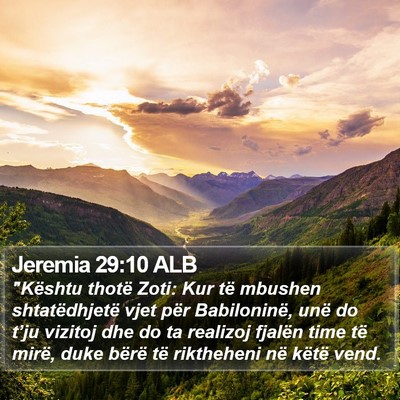 Jeremia 29:10 ALB Bible Verse Image