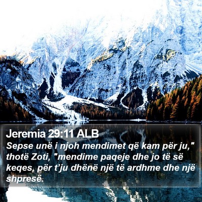 Jeremia 29:11 ALB Bible Verse Image