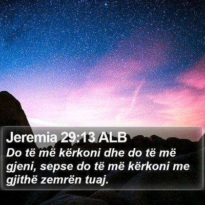 Jeremia 29:13 ALB Bible Verse Image