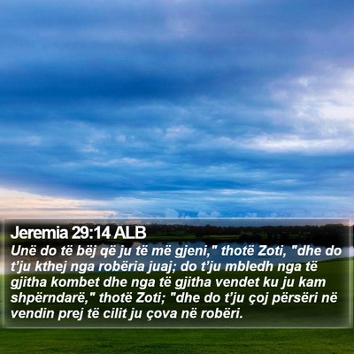 Jeremia 29:14 ALB Bible Verse Image