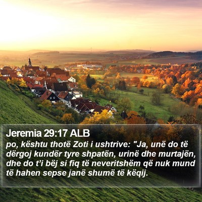 Jeremia 29:17 ALB Bible Verse Image
