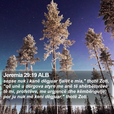 Jeremia 29:19 ALB Bible Verse Image
