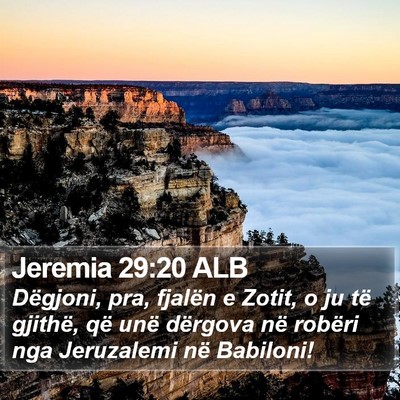 Jeremia 29:20 ALB Bible Verse Image