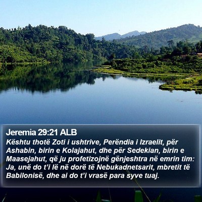 Jeremia 29:21 ALB Bible Verse Image