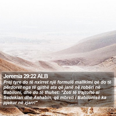 Jeremia 29:22 ALB Bible Verse Image