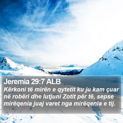 Jeremia 29:7 ALB Bible Verse Image