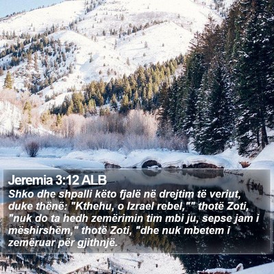 Jeremia 3:12 ALB Bible Verse Image