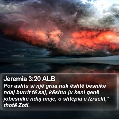 Jeremia 3:20 ALB Bible Verse Image