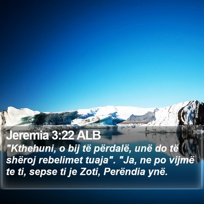 Jeremia 3:22 ALB Bible Verse Image