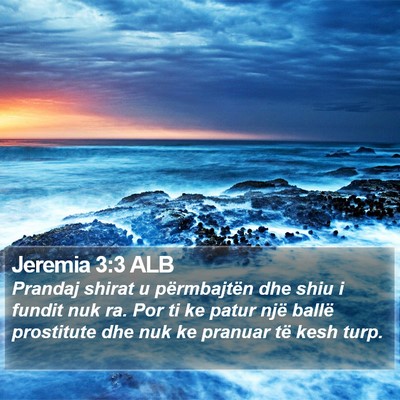 Jeremia 3:3 ALB Bible Verse Image