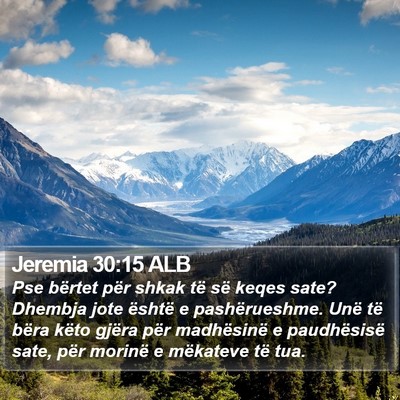 Jeremia 30:15 ALB Bible Verse Image