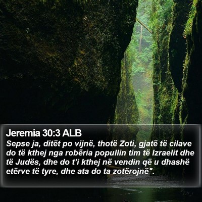 Jeremia 30:3 ALB Bible Verse Image