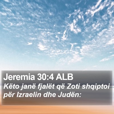 Jeremia 30:4 ALB Bible Verse Image