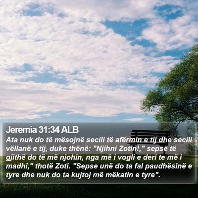 Jeremia 31:34 ALB Bible Verse Image