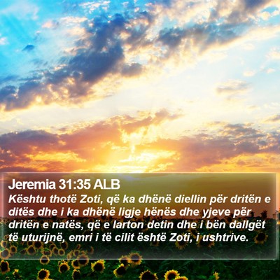 Jeremia 31:35 ALB Bible Verse Image