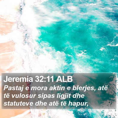 Jeremia 32:11 ALB Bible Verse Image