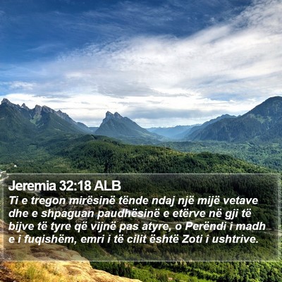 Jeremia 32:18 ALB Bible Verse Image