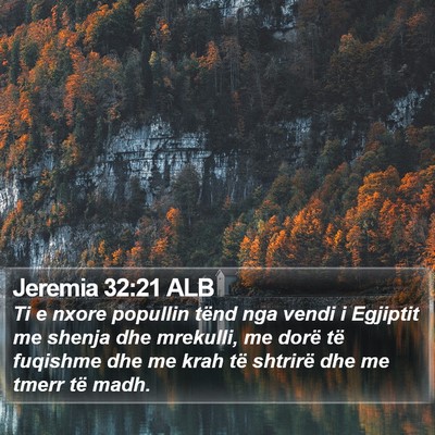 Jeremia 32:21 ALB Bible Verse Image