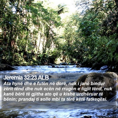 Jeremia 32:23 ALB Bible Verse Image