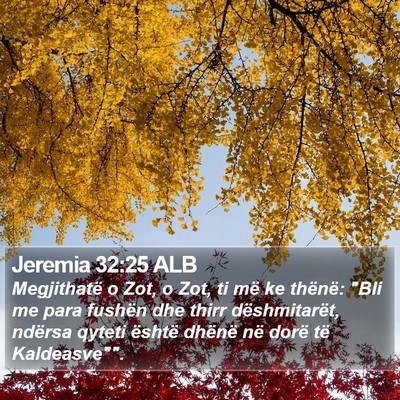 Jeremia 32:25 ALB Bible Verse Image