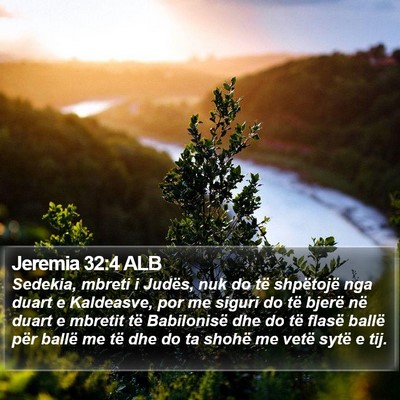 Jeremia 32:4 ALB Bible Verse Image