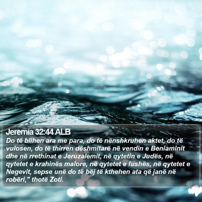 Jeremia 32:44 ALB Bible Verse Image
