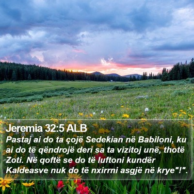 Jeremia 32:5 ALB Bible Verse Image