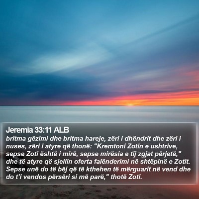 Jeremia 33:11 ALB Bible Verse Image