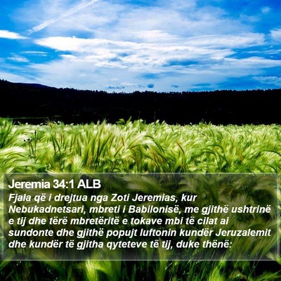 Jeremia 34:1 ALB Bible Verse Image