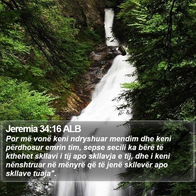 Jeremia 34:16 ALB Bible Verse Image