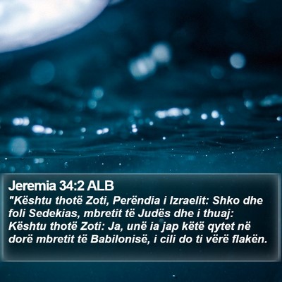 Jeremia 34:2 ALB Bible Verse Image