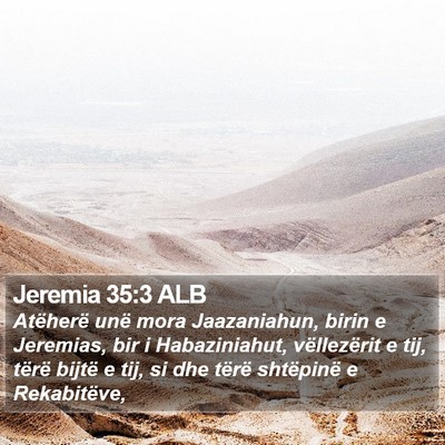 Jeremia 35:3 ALB Bible Verse Image