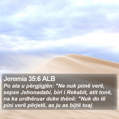 Jeremia 35:6 ALB Bible Verse Image