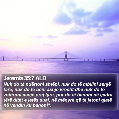 Jeremia 35:7 ALB Bible Verse Image