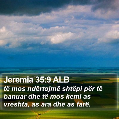 Jeremia 35:9 ALB Bible Verse Image