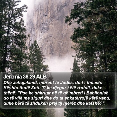 Jeremia 36:29 ALB Bible Verse Image