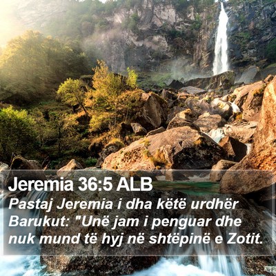 Jeremia 36:5 ALB Bible Verse Image