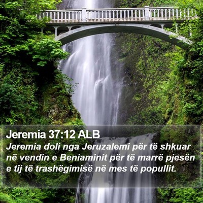 Jeremia 37:12 ALB Bible Verse Image