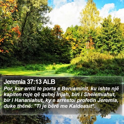 Jeremia 37:13 ALB Bible Verse Image
