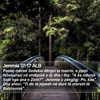 Jeremia 37:17 ALB Bible Verse Image