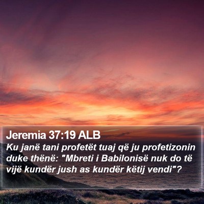 Jeremia 37:19 ALB Bible Verse Image