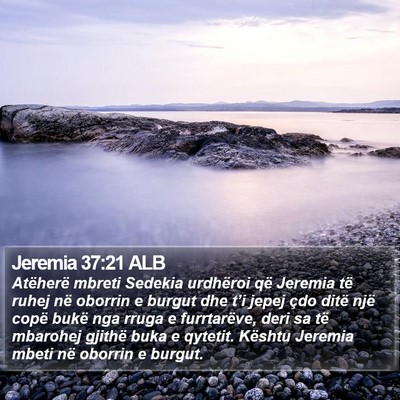 Jeremia 37:21 ALB Bible Verse Image