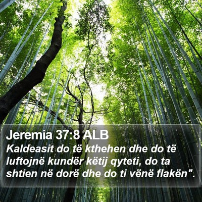 Jeremia 37:8 ALB Bible Verse Image