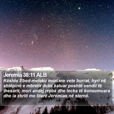 Jeremia 38:11 ALB Bible Verse Image