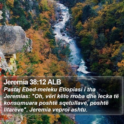 Jeremia 38:12 ALB Bible Verse Image