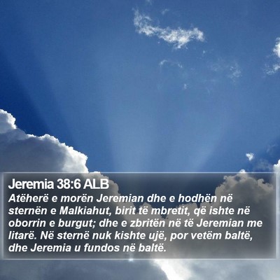 Jeremia 38:6 ALB Bible Verse Image